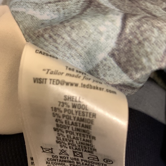 Ted Baker 2 piece Women’s wool blend suit light blue Working Title jacket/pants - Picture 11 of 15